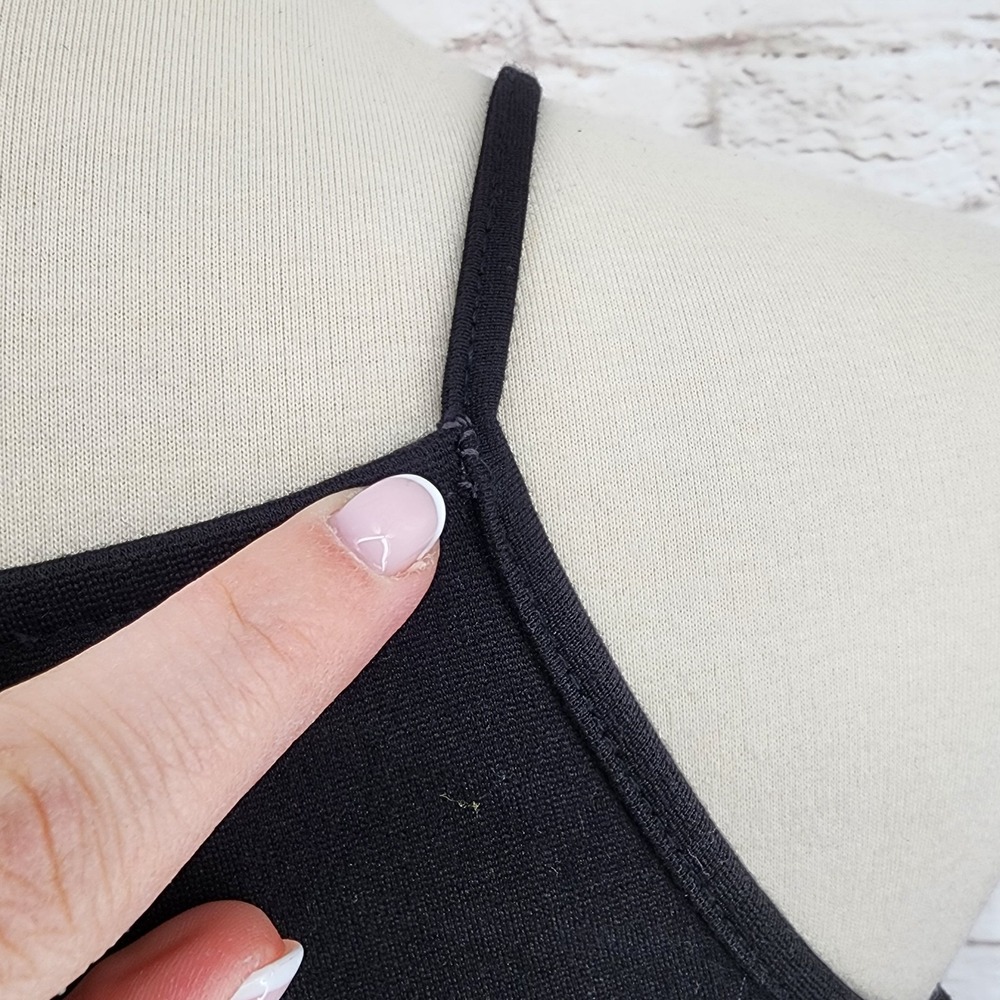Brandy Melville Ballet Dress Black Preppy Mini Clean Girly Spaghetti OS Small - Picture 5 of 9